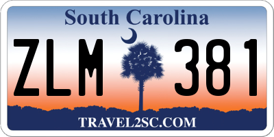 SC license plate ZLM381