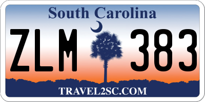 SC license plate ZLM383