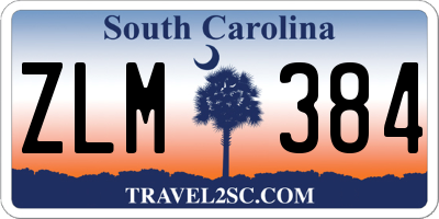 SC license plate ZLM384