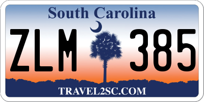 SC license plate ZLM385