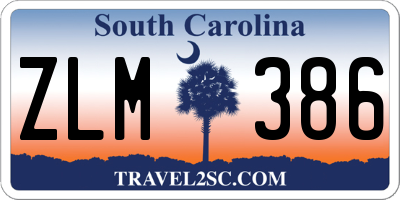 SC license plate ZLM386