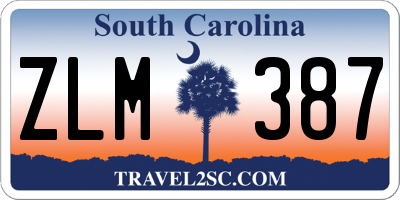 SC license plate ZLM387