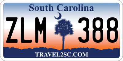 SC license plate ZLM388