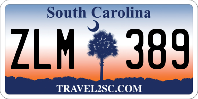 SC license plate ZLM389