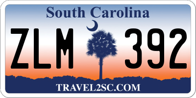 SC license plate ZLM392