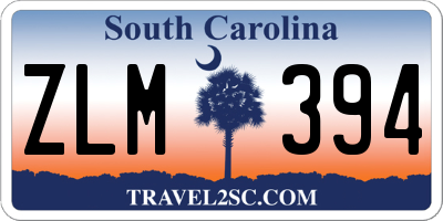SC license plate ZLM394