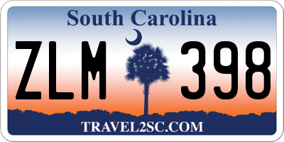 SC license plate ZLM398