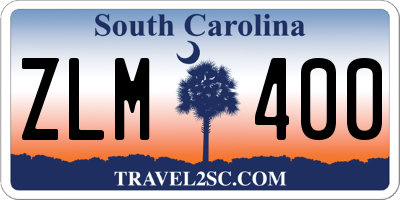SC license plate ZLM400