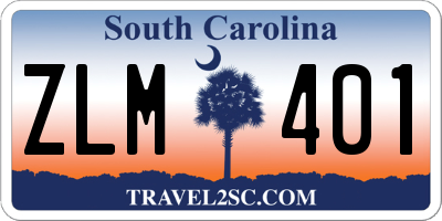 SC license plate ZLM401