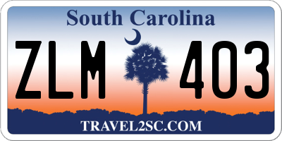 SC license plate ZLM403