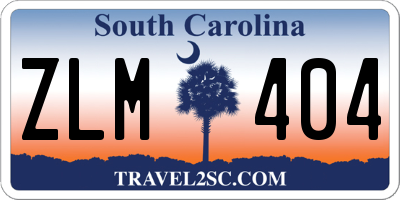 SC license plate ZLM404