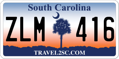 SC license plate ZLM416
