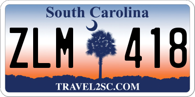 SC license plate ZLM418