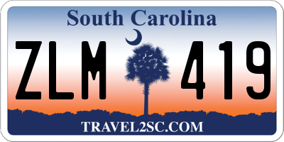 SC license plate ZLM419