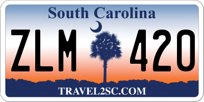 SC license plate ZLM420