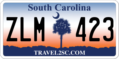 SC license plate ZLM423