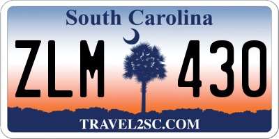 SC license plate ZLM430