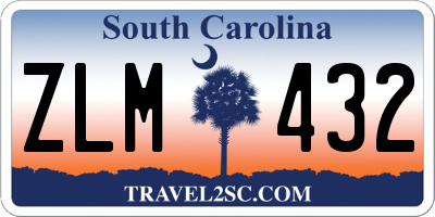 SC license plate ZLM432