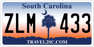 SC license plate ZLM433