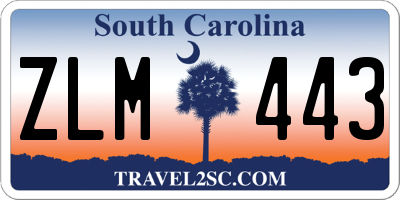 SC license plate ZLM443