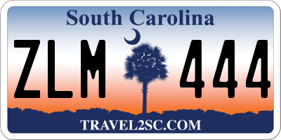 SC license plate ZLM444