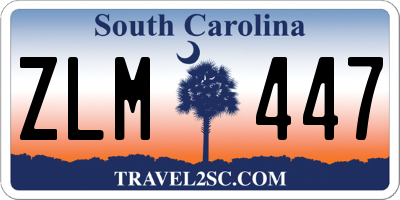 SC license plate ZLM447