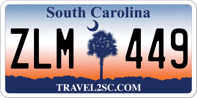 SC license plate ZLM449