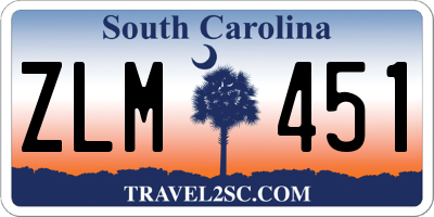 SC license plate ZLM451