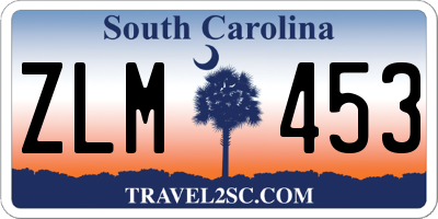 SC license plate ZLM453