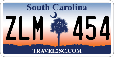 SC license plate ZLM454