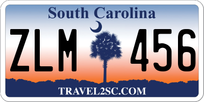 SC license plate ZLM456