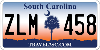 SC license plate ZLM458