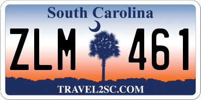 SC license plate ZLM461