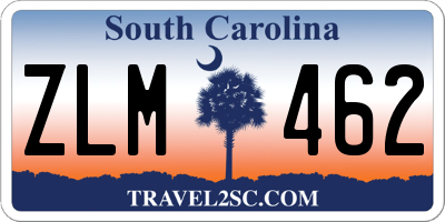 SC license plate ZLM462