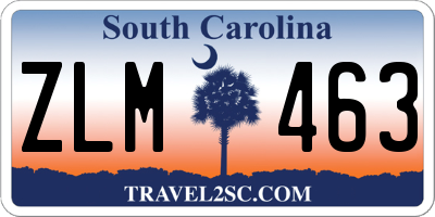 SC license plate ZLM463