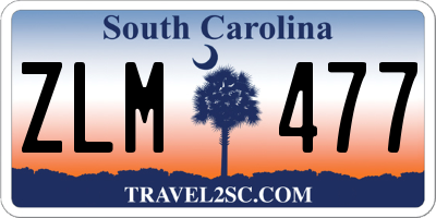 SC license plate ZLM477