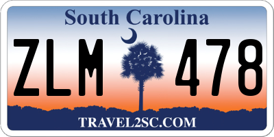 SC license plate ZLM478