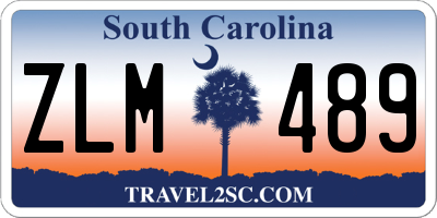 SC license plate ZLM489