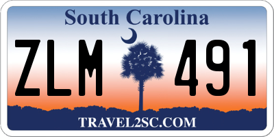 SC license plate ZLM491