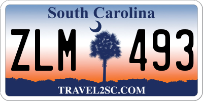 SC license plate ZLM493