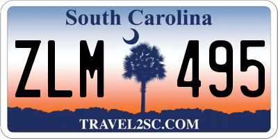 SC license plate ZLM495
