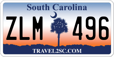 SC license plate ZLM496