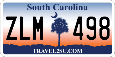 SC license plate ZLM498