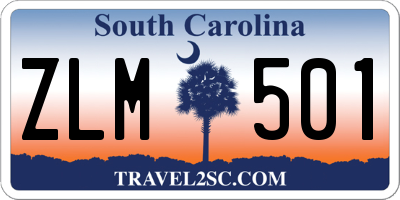 SC license plate ZLM501
