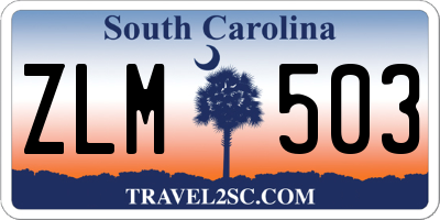 SC license plate ZLM503