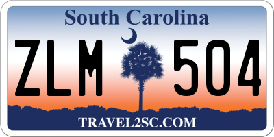 SC license plate ZLM504