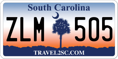 SC license plate ZLM505