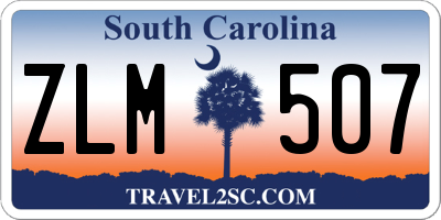 SC license plate ZLM507