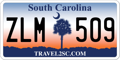 SC license plate ZLM509
