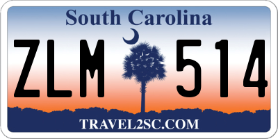 SC license plate ZLM514